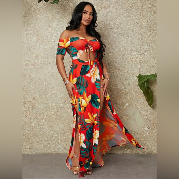 Tropical Maxi Dress - Picture 1 of 3